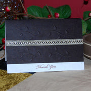 'Thank You' Handmade Card (Brown)